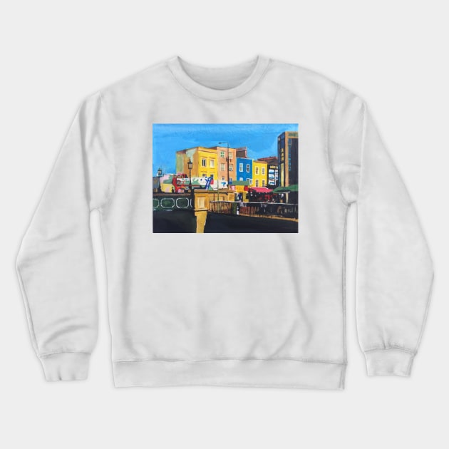 Camden Town, Colourful Shops Crewneck Sweatshirt by golan22may